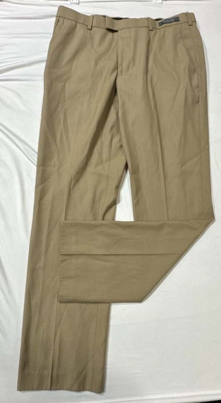 Perry Ellis Portfolio City Fit Pants Size 34/32 Beige Stretch